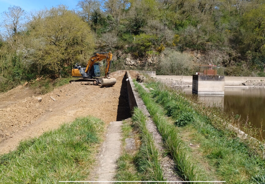 Images des travaux d'effacement du barrage de La Vallée