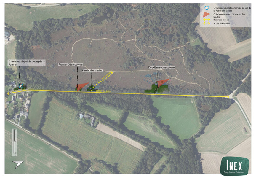 Plan global de la future route des Landes de La Poterie.
